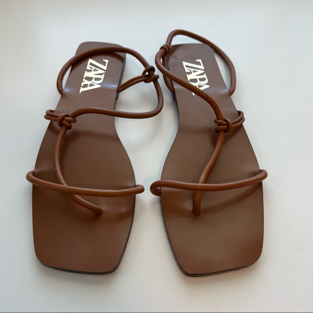 Black Leather Sandal from Zara